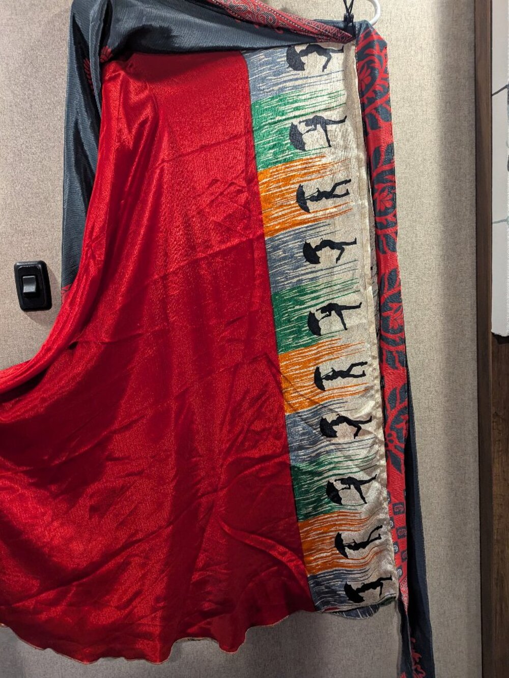 Darn Good Yarn Silk Sari Wrap Skirt | Reversible | Boho | Dancing in the Rain